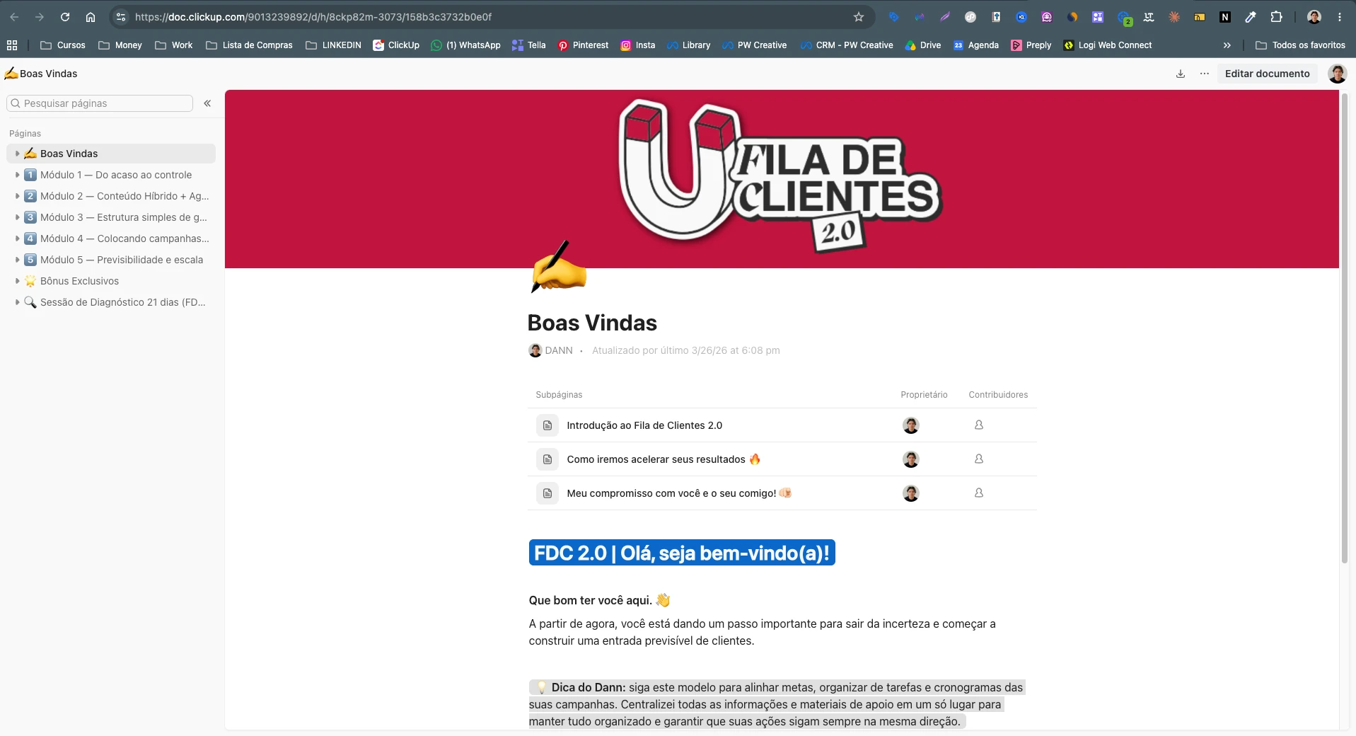 Área de membros FDC 2.0